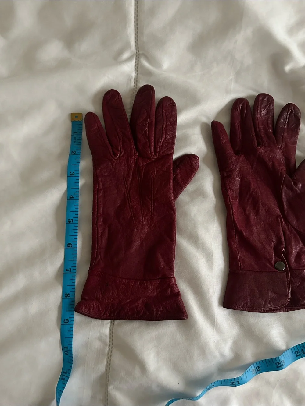 Burgundy Leather Women's Gloves